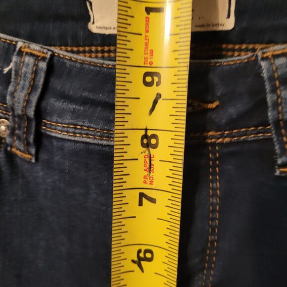 We The‎ Free Womens High Rise Flare Jeans Size 26 Dark Wash Hippie 70S Style - Picture 6 of 9